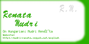 renata mudri business card